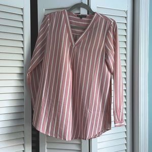 Adrianna Papell pink striped tunic / cute work top